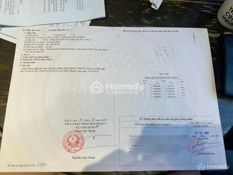 Đất Hẻm 87 Đường 15, Nguyễn Duy Trinh, Phú Hữu, Quận 9 Giá 2Tỷ 886Tr-50,8M2