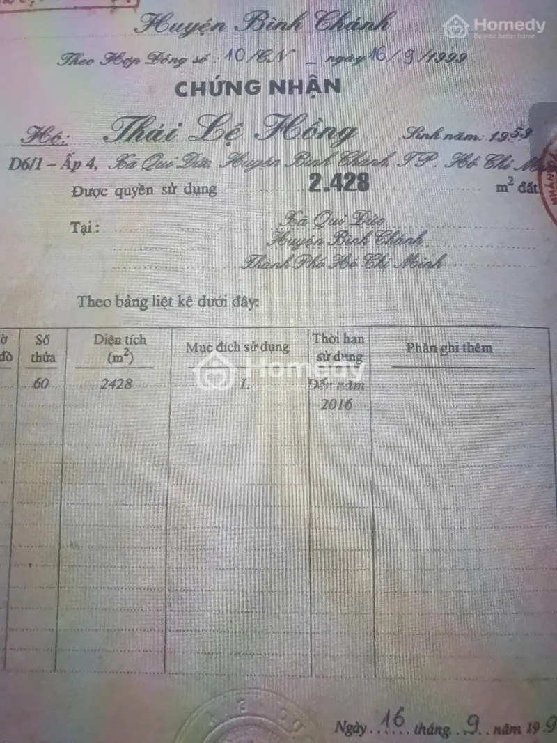 Bán Đất Cây Lâu Năm Mặt Tiền Đường Bùi Văn Sự 20M