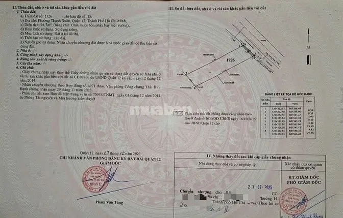 Bán Lô Đất Giâ Rẻ 98M², Sổ Riêng, Thạnh Xuân 43, Quận 12