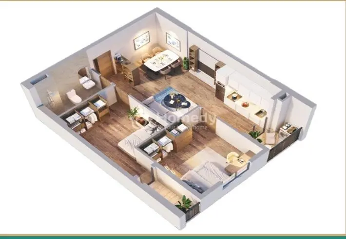 Căn Hộ 2 Ngủ Tại Dự Án Noxh Evergreen Tràng Duệ