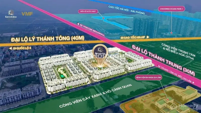 Biệt Thự, Liền Kề Eurowindow Twin Park Gia Lâm, Chiết Khấu Lên Tới 23,5%, Sổ Đỏ Trao Tay