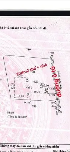 1,626M2, Có 704 Thổ +922V + Nhà Lai, Đường Xh, Long Khê, Cần Đước, La