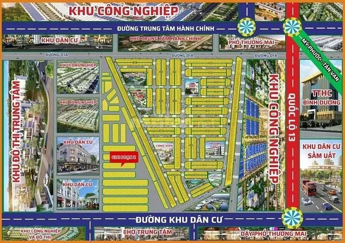 Bán Đất Dự Án Central Point, Bến Cát, Hồ Chí Minh. Giá 2Tỷ490/107M2