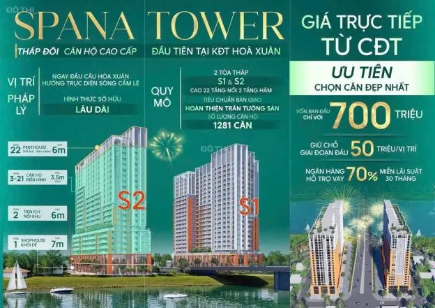 Căn Hộ Cao Cấp Spana Tower"Cánh Cổng Vàng Khu Đô Thị Hòa Xuân