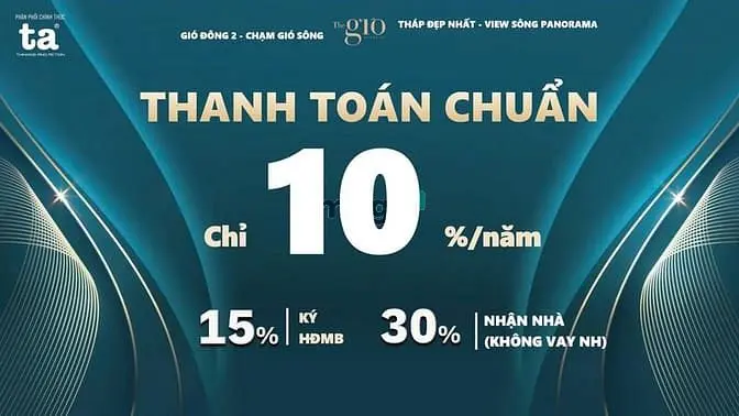 Nhận Đặt Chỗ Căn Hộ The Gió-Tháp Gió Đông 2 Giá Chỉ 48Tr/M2.Hỗ Trợ Vay