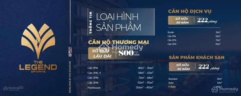 The Legend Đà Nẵng: Căn 2Pn, 75M2 + View Paranoma Ngắm Pháo Hoa Quốc Tế+ Ck Đến 13%