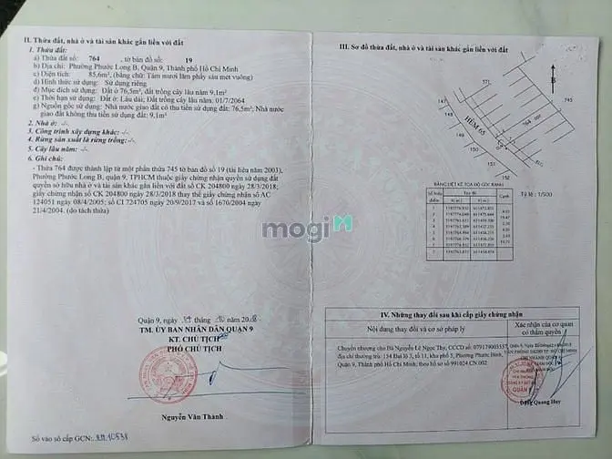 Bán Đất Mặt Tiền Hẻm 65 , Đường Tăng Nhơn Phú, Q9 - 82M2 Giá 6 Tỷ 450