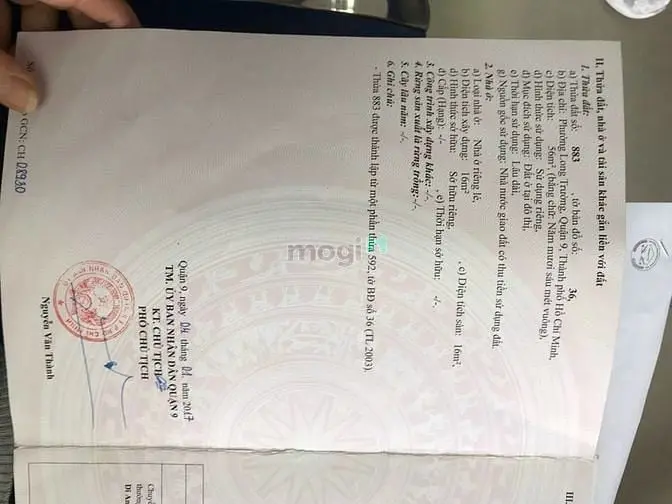 Bán Đất Nam Khang Nguyễn Duy Trinh, Long Trường, Q9. Giá 3 Tỷ 950