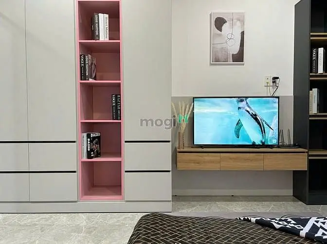 Cho Thuê Căn Hộ Quận 7 - 1Pn 40M2 Full Nt Bc Lớn - Gần Rmit, Lotte