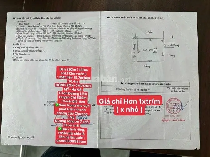 Đất Chính Chủ Người Nhà Bán,Ac Quan Tâm Ib Zalo E 898330698