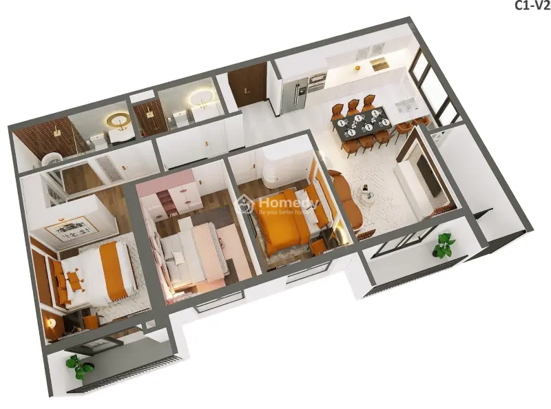 Bán Căn 3 Ngủ Sentosa - Vị Trí Đẹp - 3 Góc View Đẹp Của Tòa Nhà Lh:0783.599.***