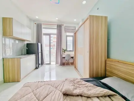 Cho Thuê Căn Hộ Studio 30M2 – Full Nội Thất – Ban Công / Máy Giặt Riêng– Khu Etown, Tân Bình