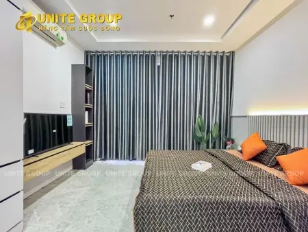 Cho Thuê Căn Hộ, 1Pn Ban Công View Sông Cực Đẹp, Full Nội Thất.