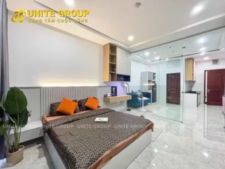 Cho Thuê Căn Hộ, 1Pn Ban Công View Sông Cực Đẹp, Full Nội Thất.