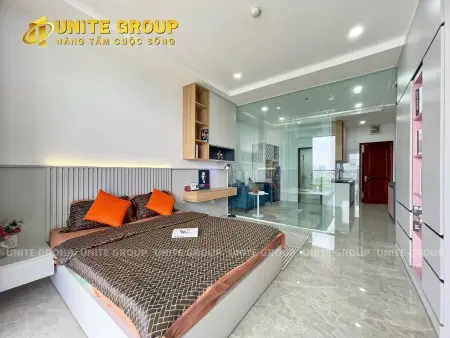 Cho Thuê Căn Hộ, 1Pn Ban Công View Sông Cực Đẹp, Full Nội Thất.