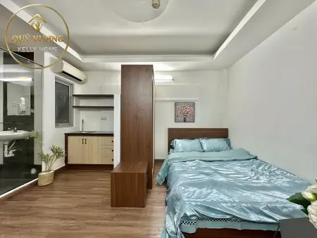 Cho Thuê Căn Hộ Studio Phan Xích Long Full Nội Thất, Tách Bếp, Giáp Bình Thạnh- Khu Ăn Uống Vạn Kiếp