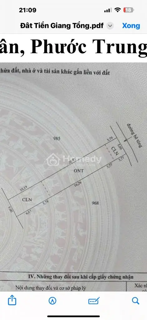 Bán Lô Đất Thổ Cư Xã Phước Trung Huyện Gò Công Đông Tỉnh Tiền Giang Giá Rẻ