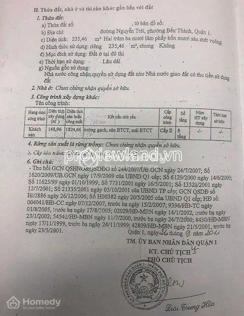 Bán Khách Sạn Nguyễn Trãi Quận 1, 235M², 1 Hầm 8 Tầng, Giá 270 Tỷ
