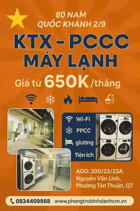 Ký Túc Xá 300 Nvl. Sạch Sẽ - An Toàn Pccc
