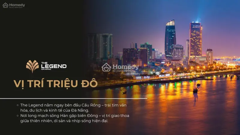 ✨ Legend Đà Nẵng – Căn 2Pn Duy Nhất View Bao Trọn Sông Hàn Về Hướng Tây, Tặng Ngay 500 Triệu