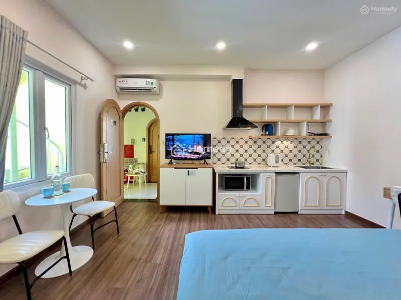 Cho Thuê Căn Hộ 1Pn_ Penthouse Quận 1_Sát Cầu Ông Lãnh_Gần Landmark 81_Full Nội Thất_Ban Công