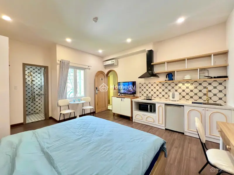 Cho Thuê Căn Hộ 1Pn_ Penthouse Quận 1_Sát Cầu Ông Lãnh_Gần Landmark 81_Full Nội Thất_Ban Công