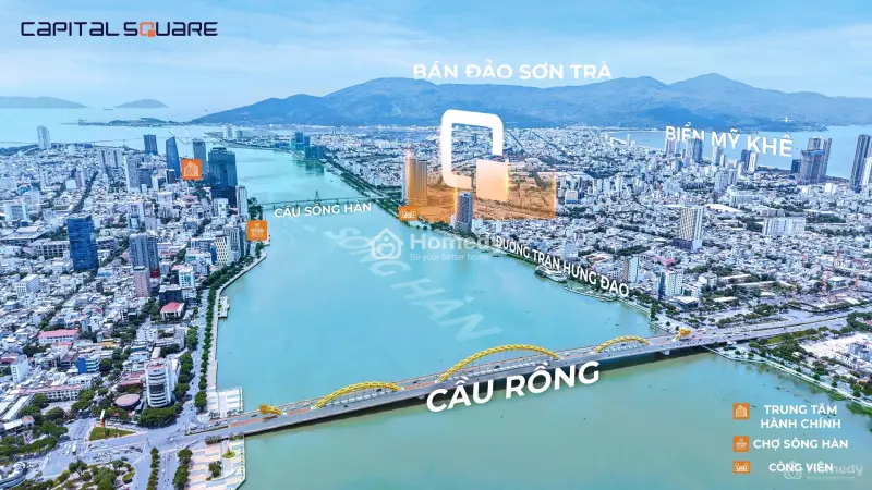 Đất Hiếm Capital Square View Sông Vị Thế Kim Cương Đắc Địa, Toạn Lạc Giữa Cầu Sông Hàn Và Cầu Rồng