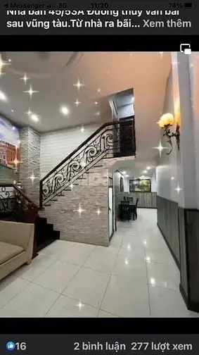 Nhà Bán 49,5M2, 4 Phòng Ngủ, Bãi Sau Đường Thùy Vân, Tp Vũng Tàu