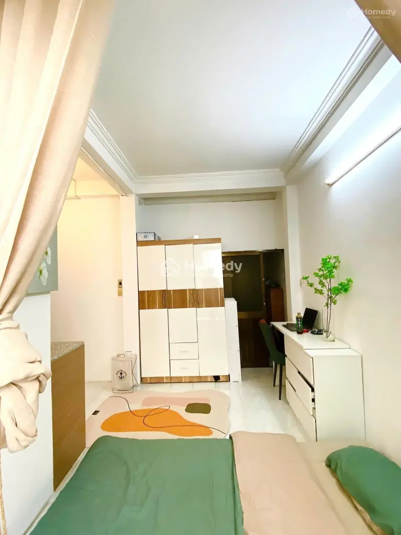 Studio Lầu 1 - 30M2 Có Bancol - Máy Tắm Nước Nóng - Tủ Lạnh - Nệm Chuẩn Khách Sạn 5 Sao - 6 Tr/Th