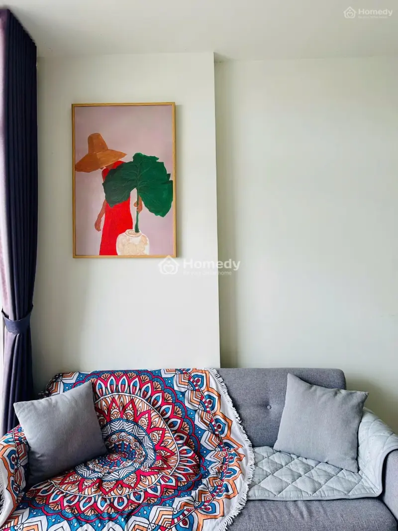 55 M², 1Pn 18 M², Bếp Mở, Ban Công View Skyline, Nội Thất Đầy Đủ, An Ninh 24/7 Lh Oanh 0938231***