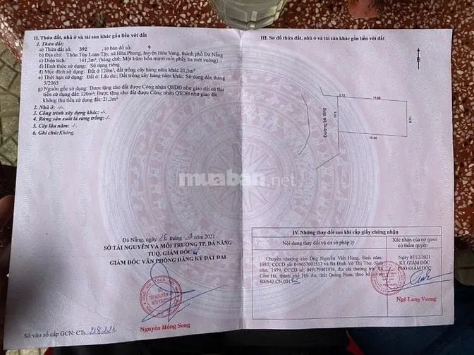 Chính Chủ Bán Đất Hòa Phong, Đà Nẵng