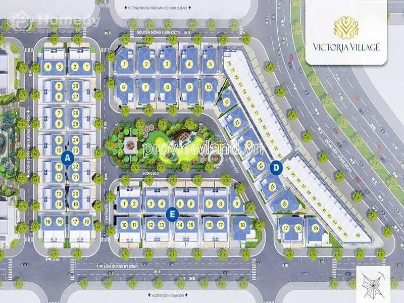 Bán Biệt Thự Song Lập Victoria, Thạnh Mỹ Lợi, 200M² Đất, 3 Tầng, Giá Chỉ 51 Tỷ