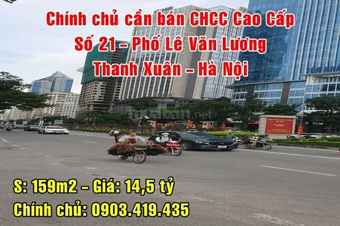 Chính Chủ Cần Bán Căn Hộ Chung Cư Cao Cấp Số 21 Phố Lê Văn Lương