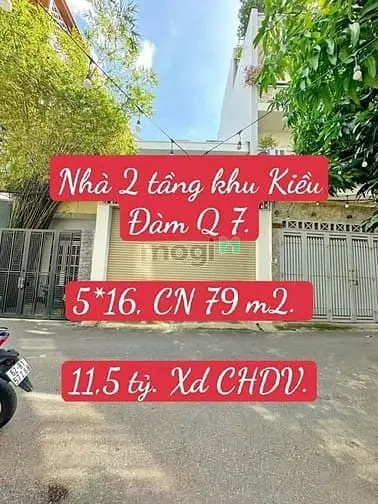 Nhà 2 Tầng Khu Kiều Đàm, Tân Hưng Quận 7. 5*16 Hơn 11 Tỷ.