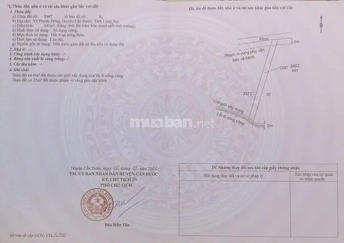 Chính Chủ Bán Nền Thổ 1356M2, Xã Phước Đông