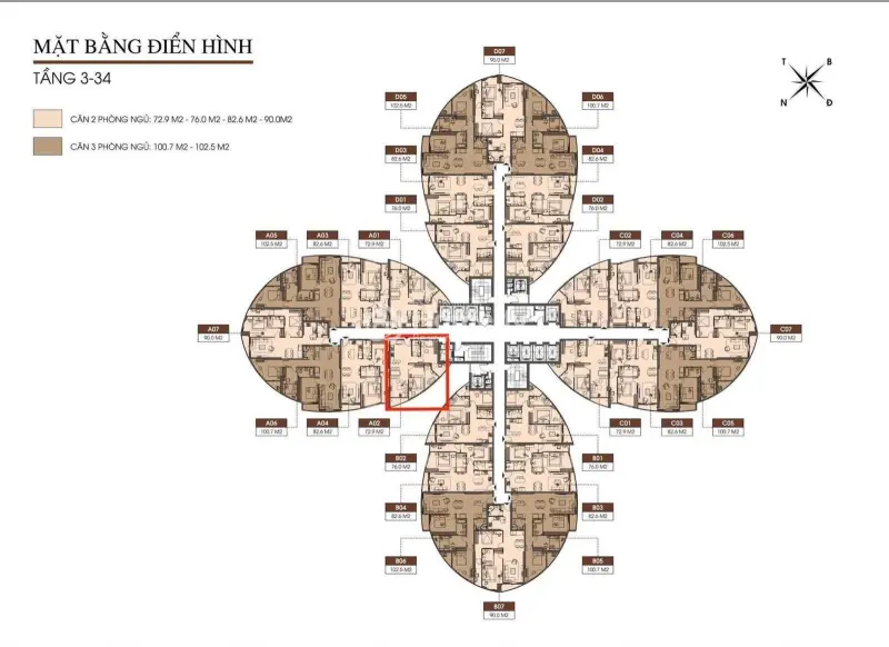 Căn 2Pn 73M2 Dự Án The Queen 360 Giải Phóng Ban Công Đông Nam Giá 6,47Tỷ Full Nộ