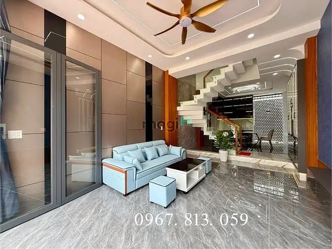 Nhà Đường Hà Huy Giáp, Dt:4X13M, Trệt, 2Lầu, 3Pn, 4Vs, Sân Thượng,