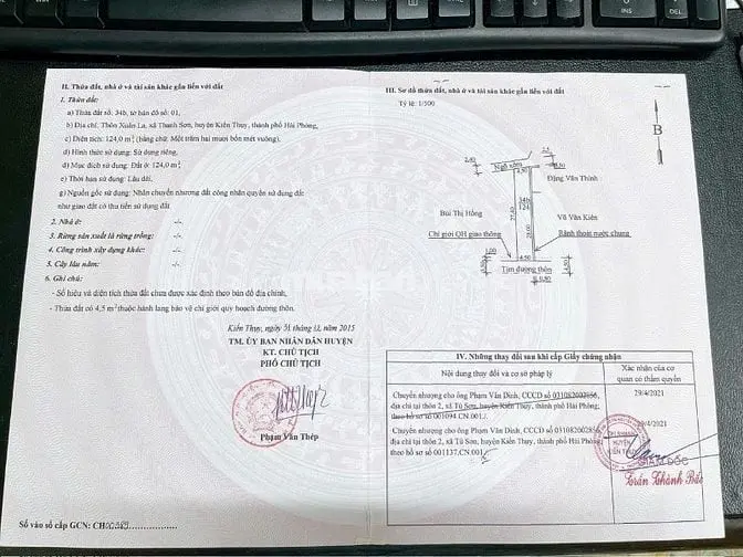 Bán 124M2 Lô Đất 2 Mặt Tiền Tại Xuân La_Thanh Sơn_Kiến Thụy