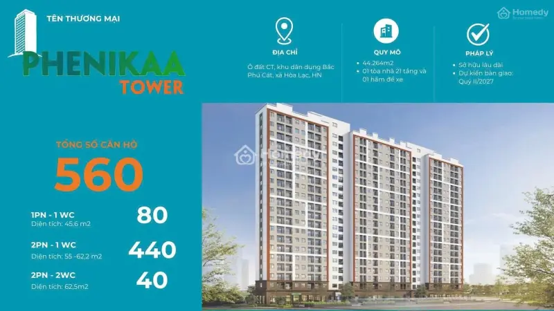 Chính Thức Nhận Booking Chung Cư Phenikaa Tower – Hòa Lạc, Hà Nội – Giá Chỉ Từ 4X Triệu/M²