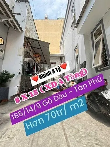 Bán Nhà 185/14/9 Gò Dầu, Tân Quý, Tân Phú, Có 9 Phòng Trọ, Giá Tốt