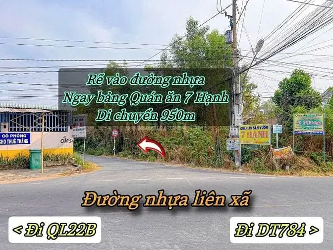 10X50 Có Thổ Cư. Gần Kcn Hiệp Thạnh. 950Tr. Tl
