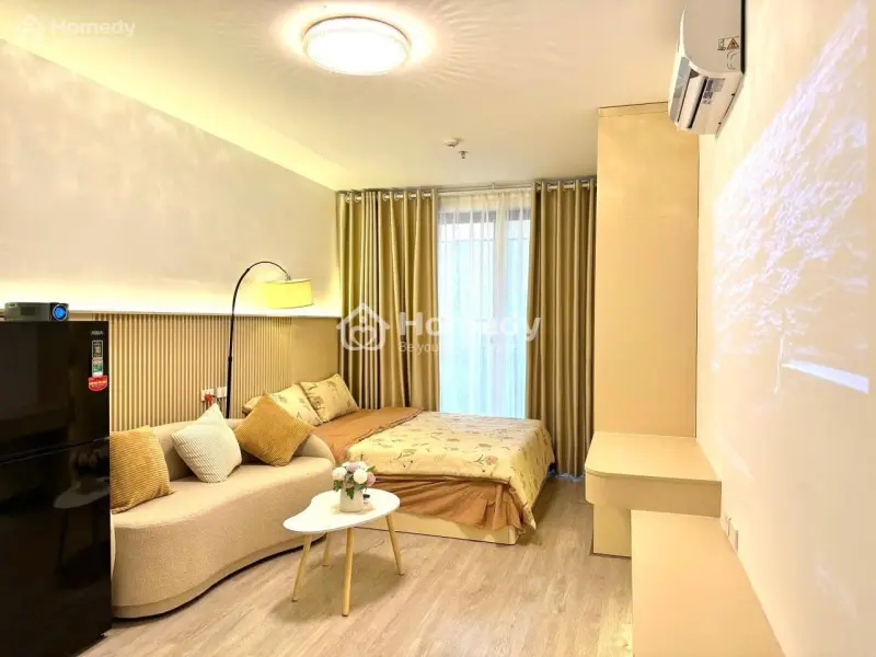 Cho Thuê 1 Ngủ Studio Golden Park, 1 Ngủ 1Vs, Đầy Đủ Nội Thất Đẹp, Ở Được Luôn