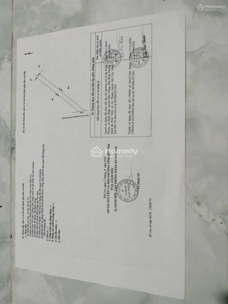 Thanh Lý: 588M2 Đất Mt Ql60- Cầu Mương Điều2