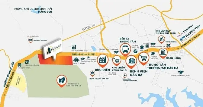 [Chính Chủ] Cần Bán 2 Lô Góc Liền Kề Megacity, 2 Mặt Tiền Đường Ql14