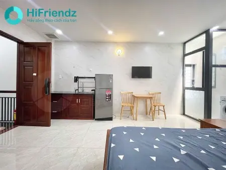 Căn Hộ Studio Full Nội Thất — Máy Giặt Riêng — Gần Lê Quang Định, Đh Văn Lang Cs2️Nơ Trang Long