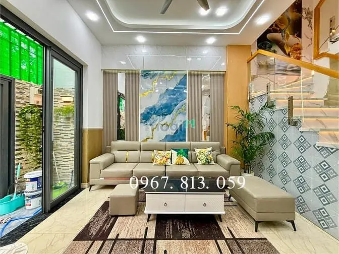 Nhà Hẻm Xe Hơi Đường Hà Huy Giáp, Dt:4.5X12M Trệt, 2 Lầu, 4Pn, 4Vs