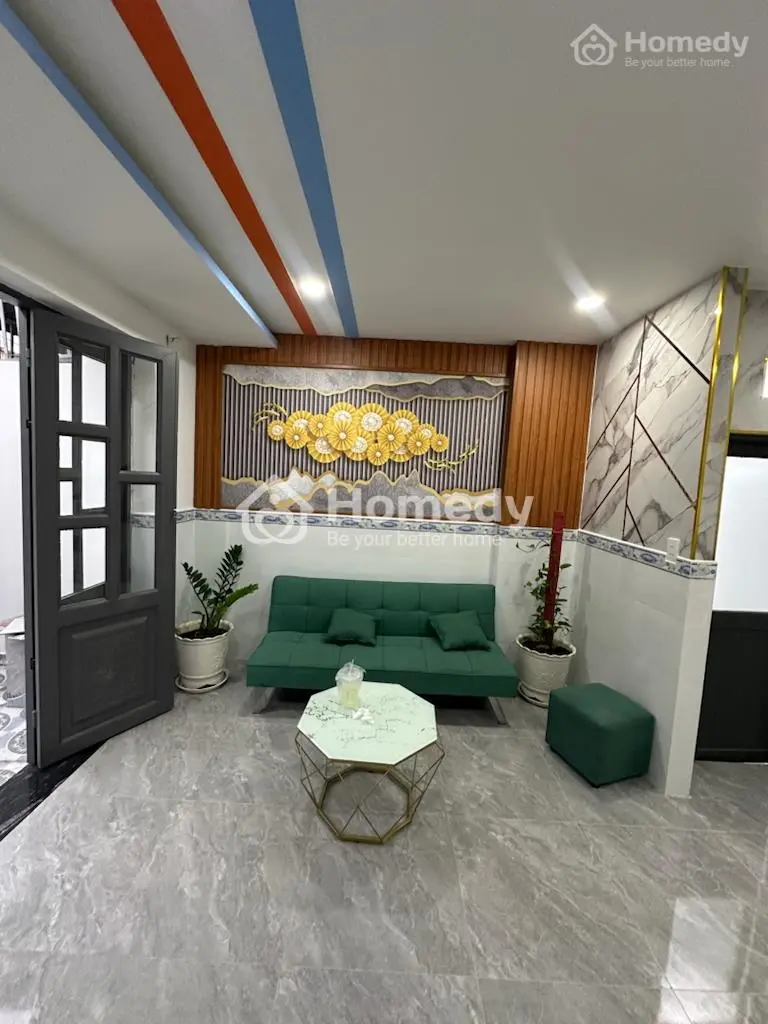 Nhà Mặt Tiền 1 Trệt 1 Lầu (4X10)Gần Chợ Nhị Xuân Hóc Môn Giá 485 Triệu.