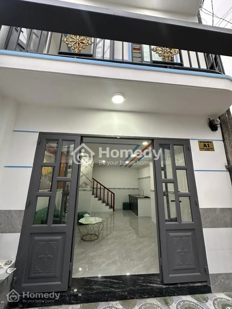 Nhà Mặt Tiền 1 Trệt 1 Lầu (4X10)Gần Chợ Nhị Xuân Hóc Môn Giá 485 Triệu.