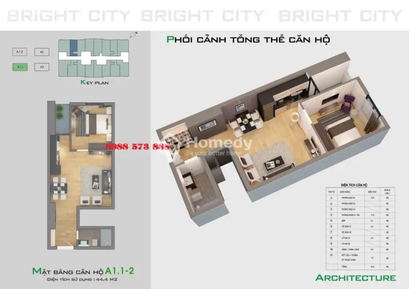 Chính Chủ Tôi Cho Thuê Căn Hộ Tht Newcity 1Pn + 1Pk 44,4M2. 5 Triệu/Tháng
