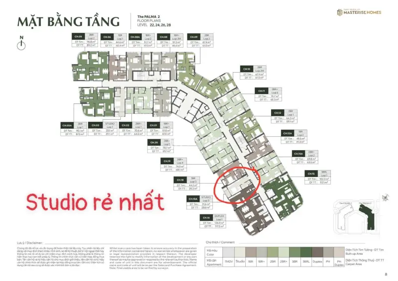 Bán Nhanh Căn Studio P2.0812, Dt 32M2 View Hồ, Công Viên Tại Lumiere Orient Pearl Ocean Park 1